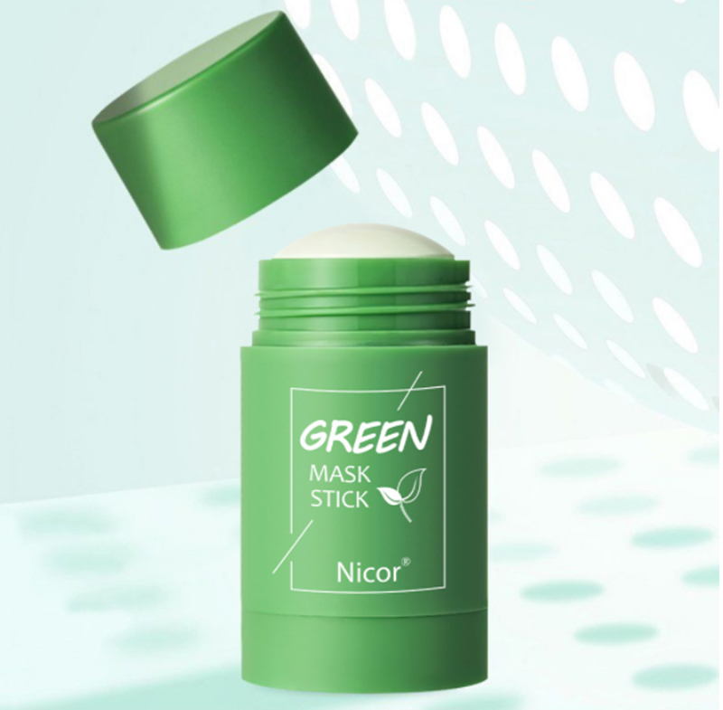 Green Tea Clay Stick Mask - Oil Control, Anti-Acne, Brightening