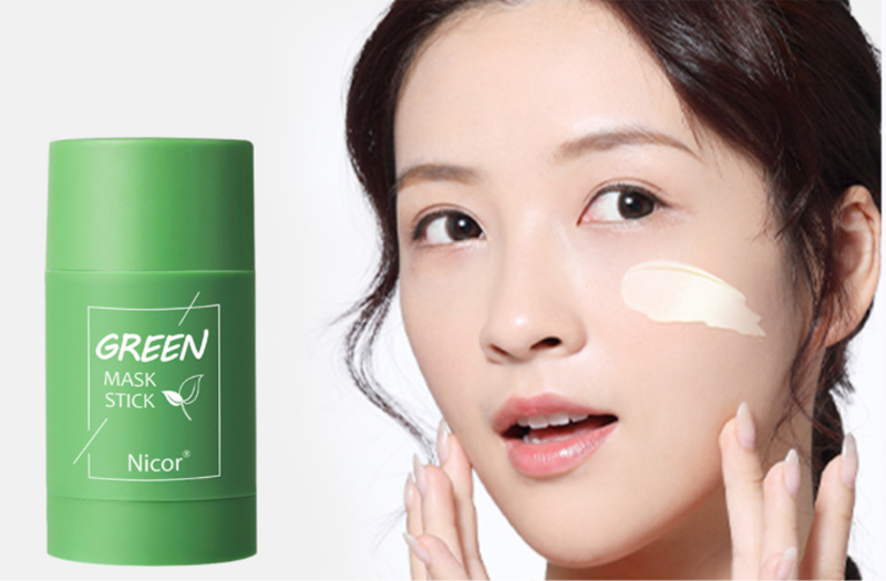 Green Tea Clay Stick Mask - Oil Control, Anti-Acne, Brightening