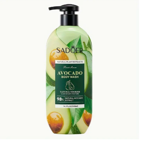 400ml Avocado Body Wash - 98% Avocado Extract, Moisturizing, Nourishing, Cleansing & Long Lasting Fresh Fragrance - 14oz