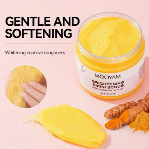 Bikini Exfoliating Scrub, Containing Salicylic Acid And Turmeric, Cleansing And Smoothing Skin