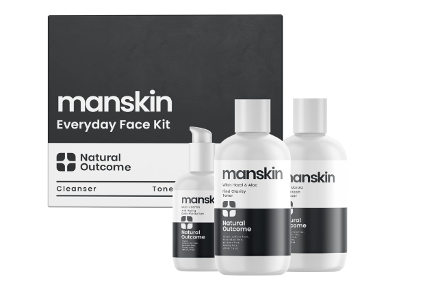 Natural Outcome Mens Skin Care Kit | Mens Facial Care Kit for Men Skincare