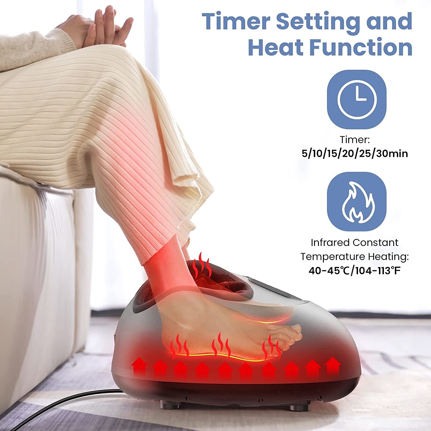 Image of someone using the Foot Massager Electric Shiatsu Machine