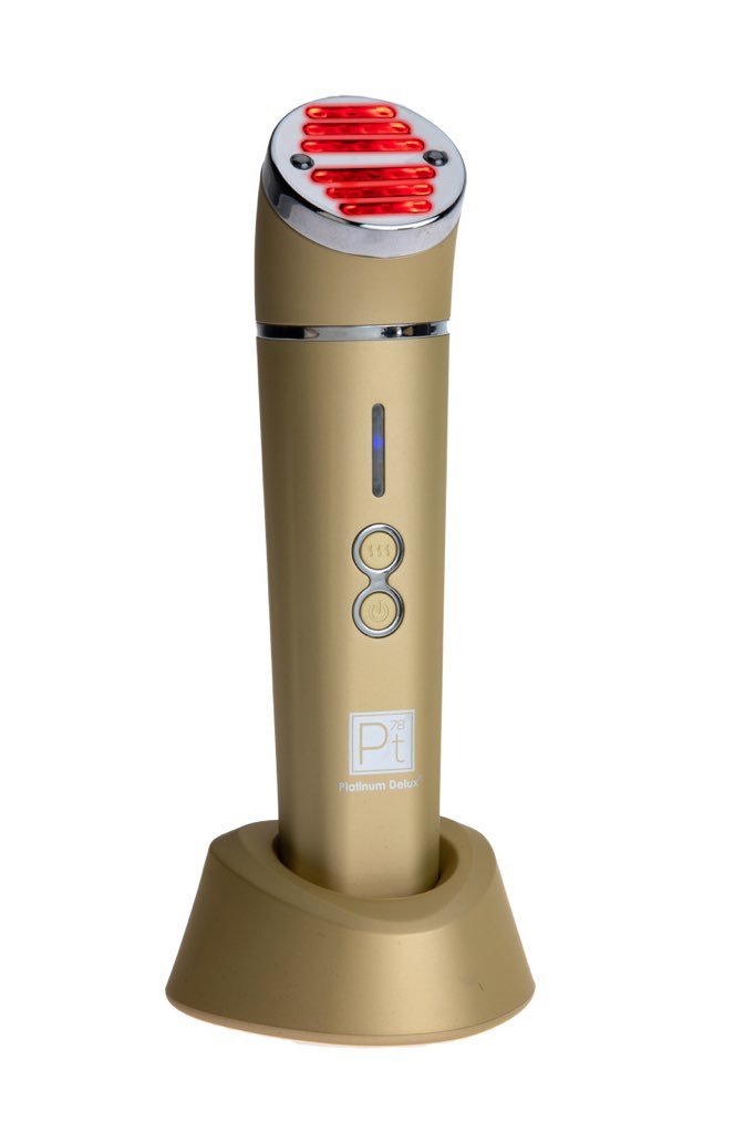 Front view of the Platinum Gold Red Light Therapy product.