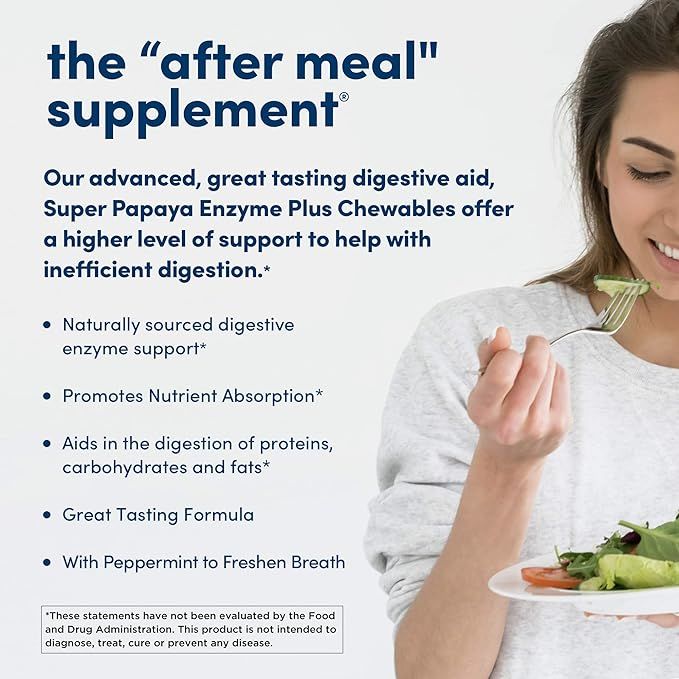 American Health Super Papaya Enzyme Plus - 90 Chewable Tablets