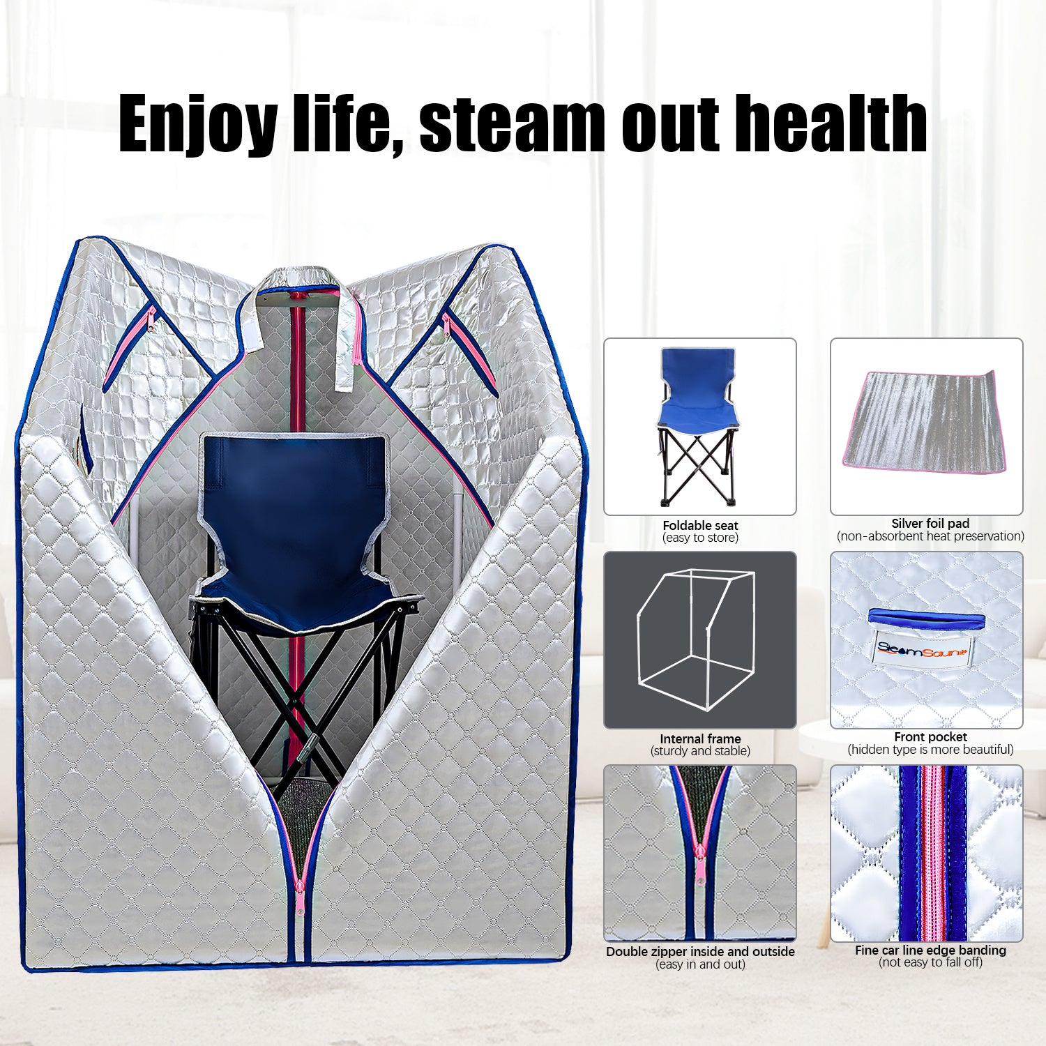 Portable Home Sauna - Your Personal Spa Anywhere: Tent, Heater, Chair, Remote Included