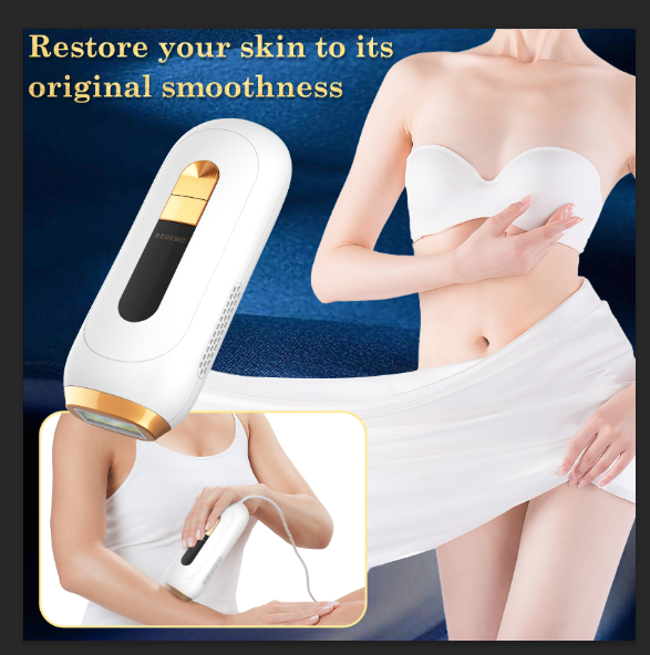 Gentle & Long-Lasting Laser Hair Remover - 999,000 Flashes for Body & Face