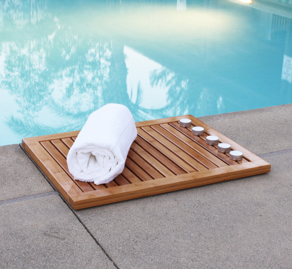 Oceanstar Bamboo Floor and Shower Mat - FM1163