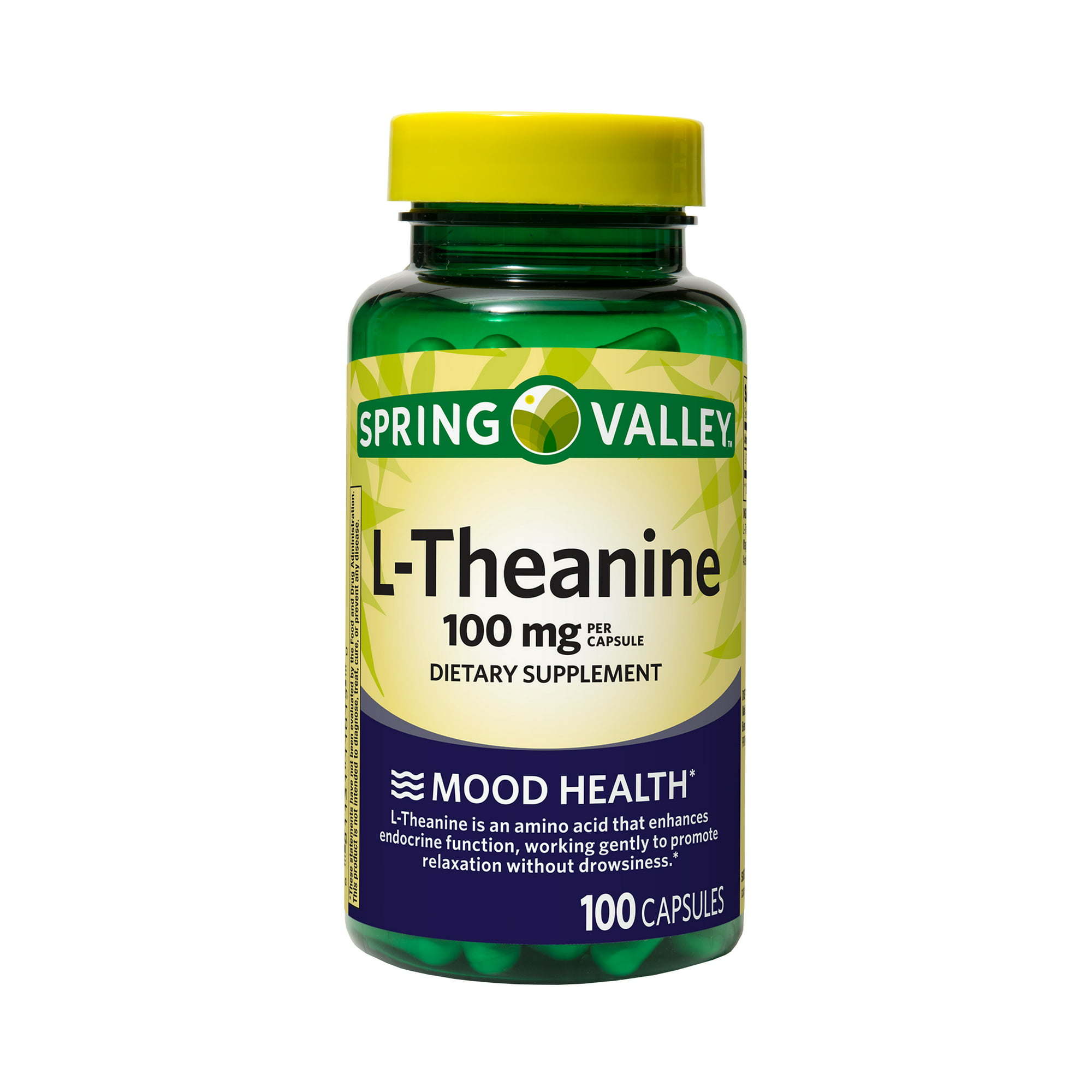 Spring Valley L-Theanine Capsules - Dietary Supplement, 100mg, 100 Count
