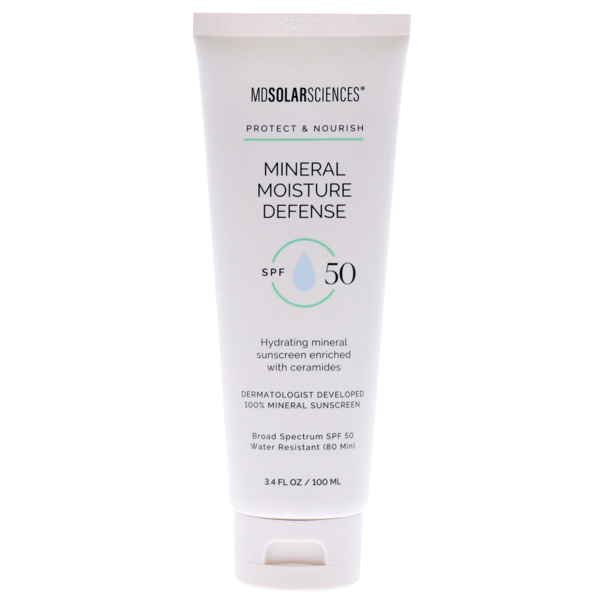 Mineral Moisture Defense SPF 50 by MDSolarSciences for Unisex - 3.4 oz Sunscreen