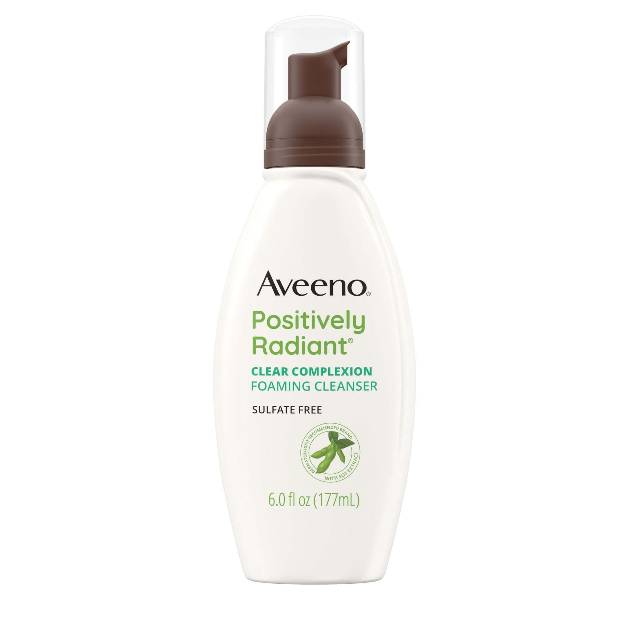 Aveeno Clear Complexion Foaming Facial Cleanser, Oil-Free Acne Face Wash, 6 fl oz