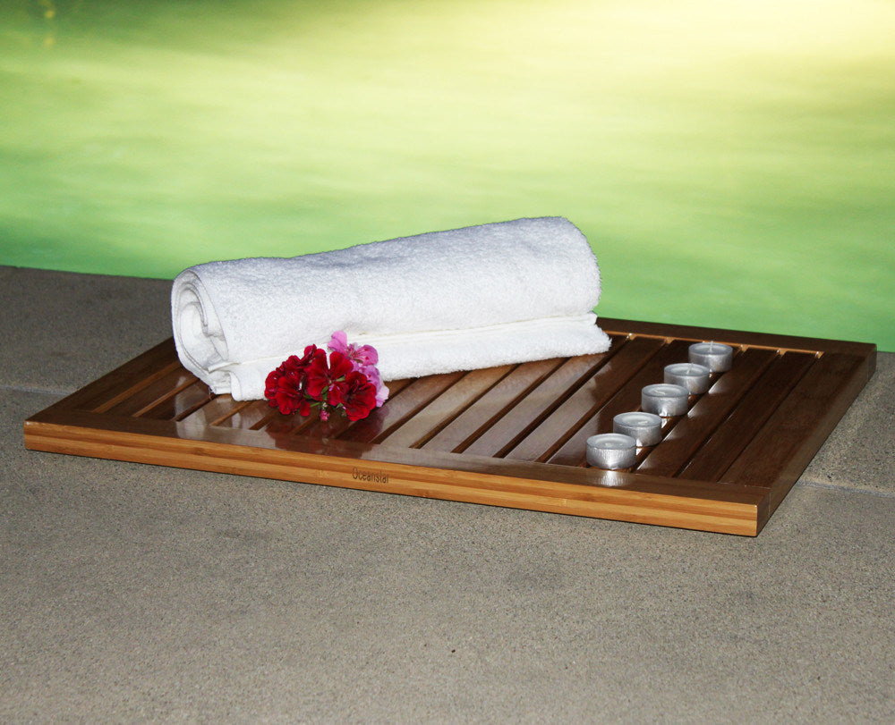 Oceanstar Bamboo Floor and Shower Mat - FM1163