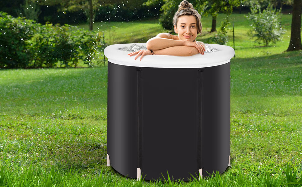 Folding Ice Tub for Recovery & Therapy - Portable Cold Water Spa for Athletes