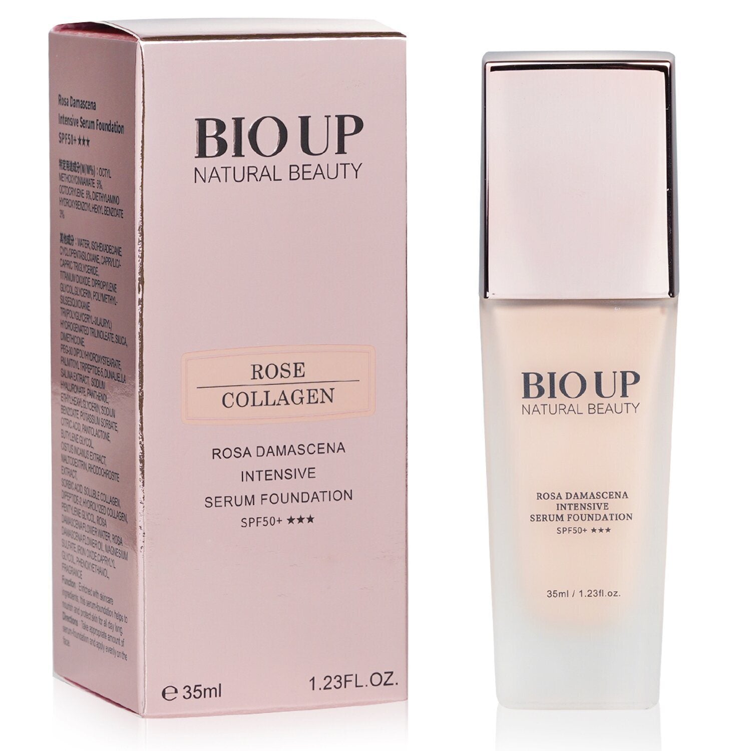 NATURAL BEAUTY - (For EDD) BIO UP Rose Collagen Intensive Serum Foundation SPF50  35ml/1.23oz