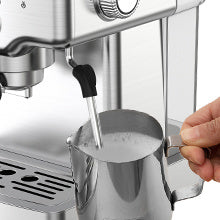 Geek Chef 20-Bar Espresso Machine with Milk Frother - Home Espresso Maker, 1.8L Tank, Stainless Steel - Ideal for Latte, Cappuccino, and More