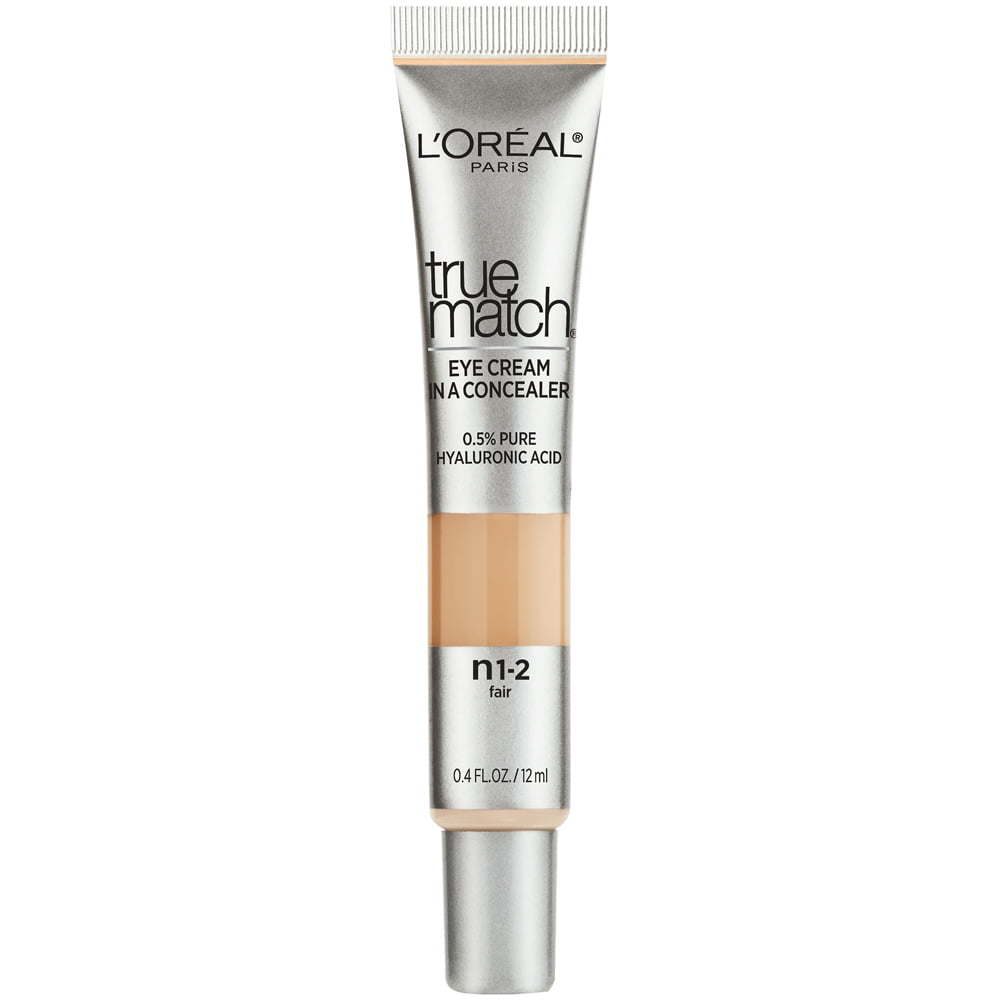 L'Oreal Paris True Match Eye Cream in a Concealer 0.5 percent hyaluronic acid;  Fair N1-2;  0.4 fl oz